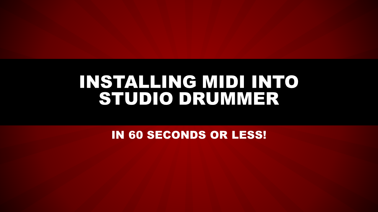 Studio Drummer Installation